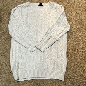 Cream H&M crew neck 3/4 sleeve sweater